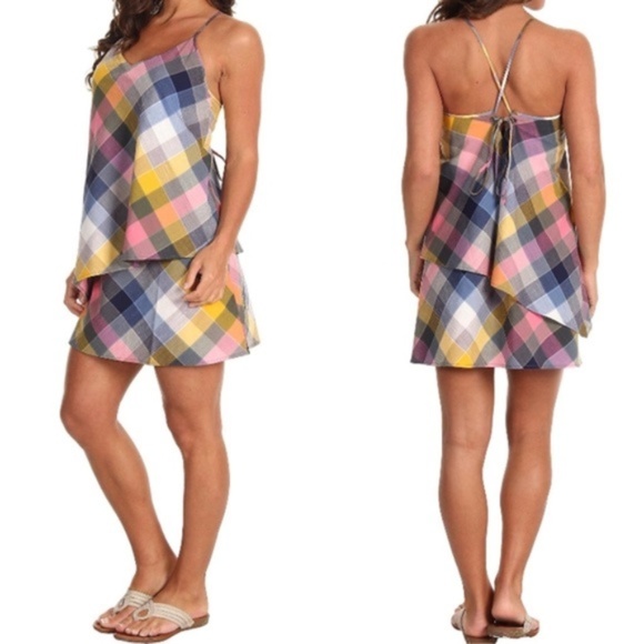 PATAGONIA Madras Plaid Dappled Light Dress [D5] - Picture 2 of 5